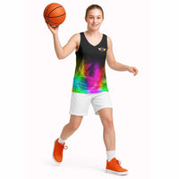Personalized Colorful Neon Darts Basketball Jersey with Bold Abstract Background - Wonder Print Shop