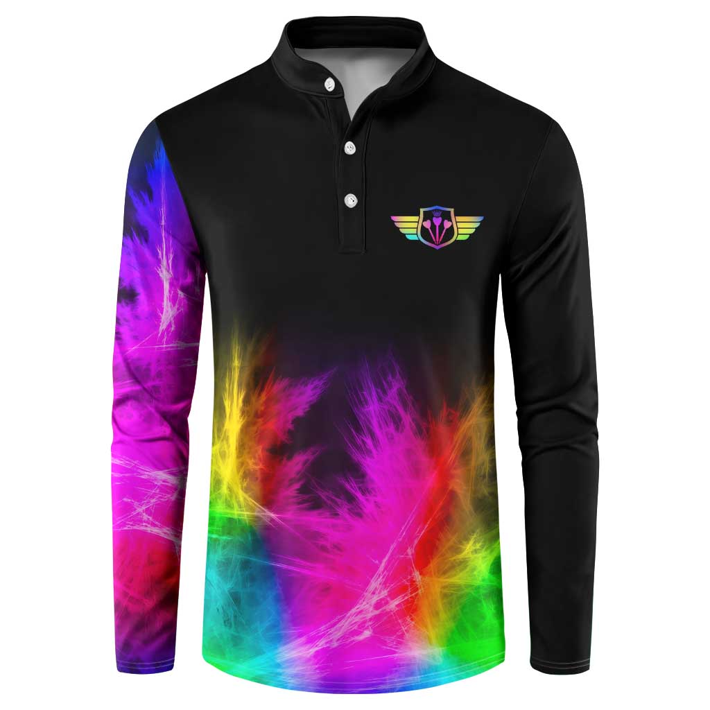 Personalized Colorful Neon Darts Button Sweatshirt with Bold Abstract Background - Wonder Print Shop