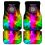 Personalized Colorful Neon Darts Car Mats with Bold Abstract Background - Wonder Print Shop