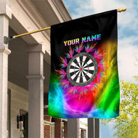 Personalized Colorful Neon Darts Garden Flag with Bold Abstract Background - Wonder Print Shop