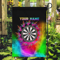 Personalized Colorful Neon Darts Garden Flag with Bold Abstract Background - Wonder Print Shop