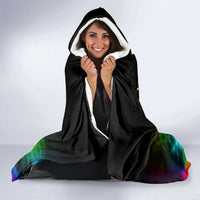 Personalized Colorful Neon Darts Hooded Blanket with Bold Abstract Background - Wonder Print Shop