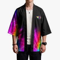 Personalized Colorful Neon Darts Kimono with Bold Abstract Background - Wonder Print Shop