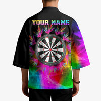 Personalized Colorful Neon Darts Kimono with Bold Abstract Background - Wonder Print Shop