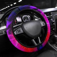 Colorful Neon Darts Steering Wheel Cover with Bold Abstract Background - Wonder Print Shop