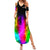Personalized Colorful Neon Darts Summer Maxi Dress with Bold Abstract Background - Wonder Print Shop
