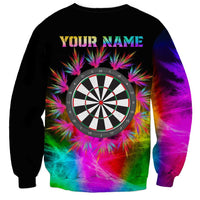 Personalized Colorful Neon Darts Sweatshirt with Bold Abstract Background - Wonder Print Shop