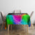 Personalized Colorful Neon Darts Tablecloth with Bold Abstract Background - Wonder Print Shop