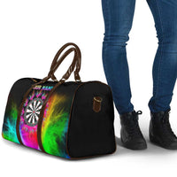 Personalized Colorful Neon Darts Travel Bag with Bold Abstract Background - Wonder Print Shop