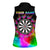 Personalized Colorful Neon Darts Women Sleeveless Polo Shirt with Bold Abstract Background - Wonder Print Shop