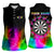Personalized Colorful Neon Darts Women Sleeveless Polo Shirt with Bold Abstract Background - Wonder Print Shop