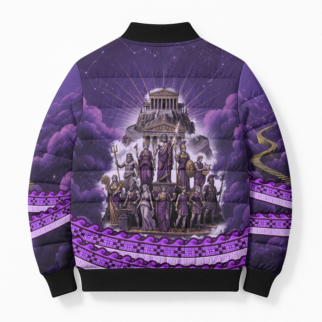 Twelve Olympians Bomber Puffer Jacket Gods Of Mount Olympus Greek Mythology