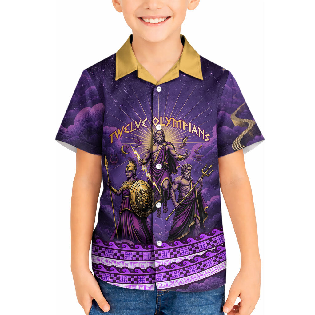 Twelve Olympians Kid Hawaiian Shirt Gods Of Mount Olympus Greek Mythology