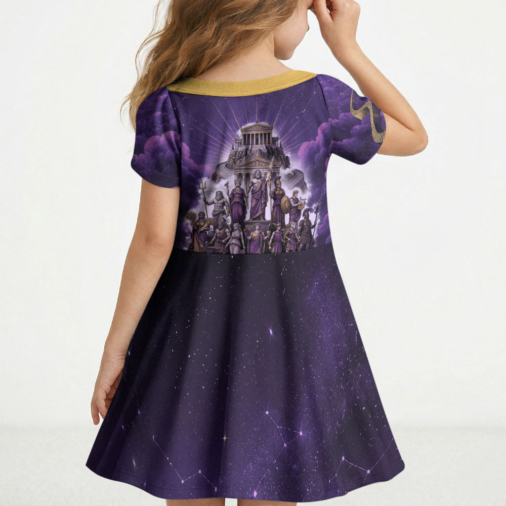 Twelve Olympians Kid Short Sleeve Dress Gods Of Mount Olympus Greek Mythology