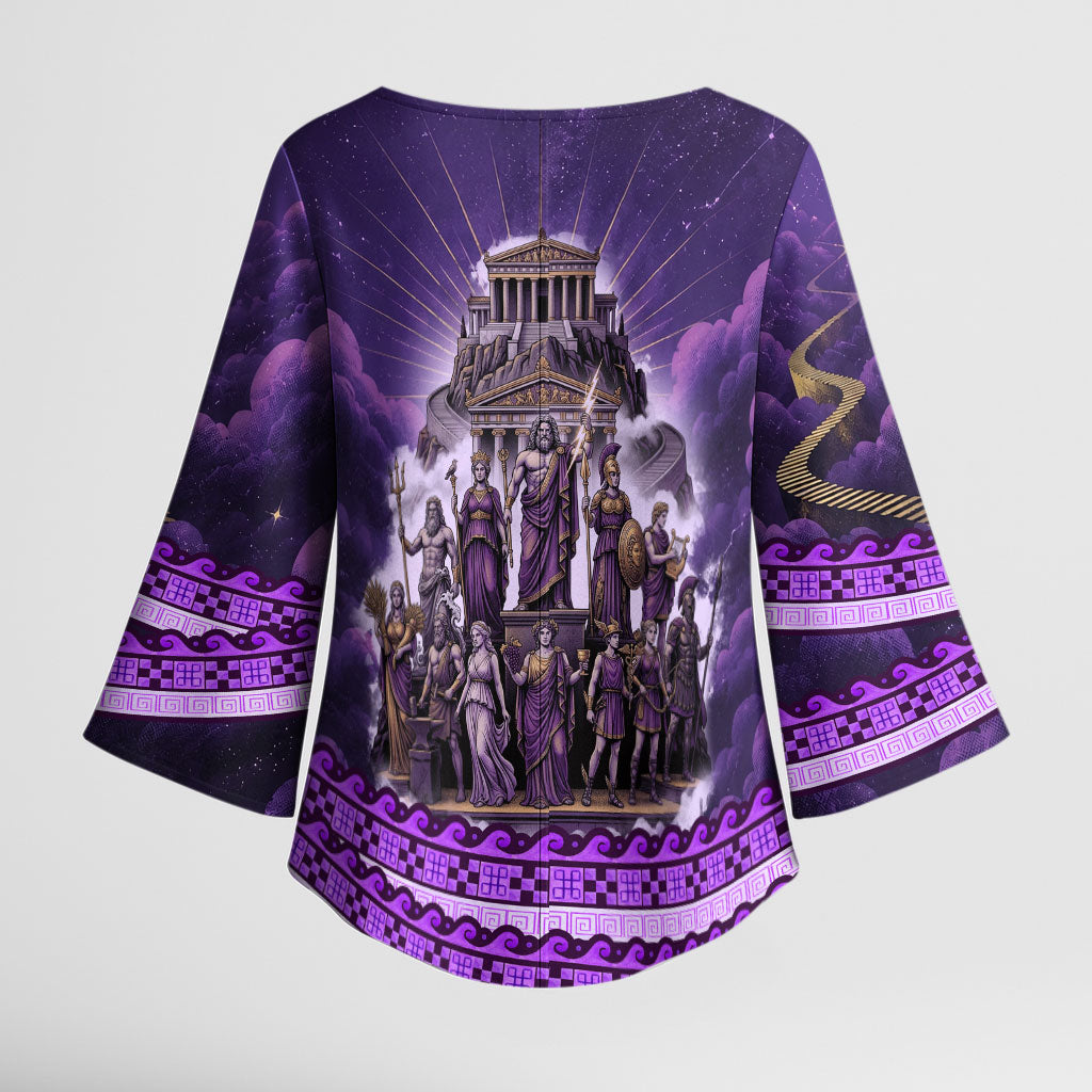 Twelve Olympians Kimono Sleeve Blouse Gods Of Mount Olympus Greek Mythology