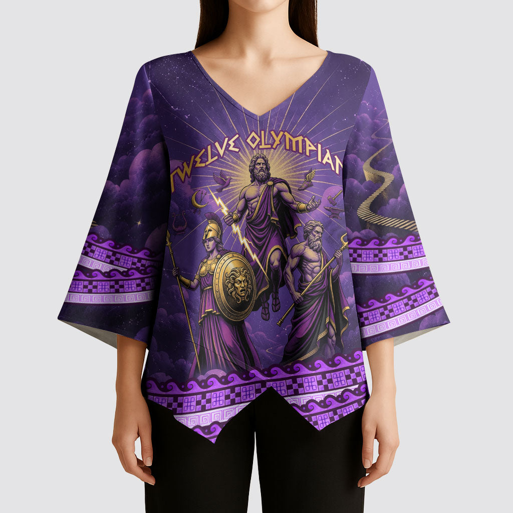 Twelve Olympians Kimono Sleeve Blouse Gods Of Mount Olympus Greek Mythology