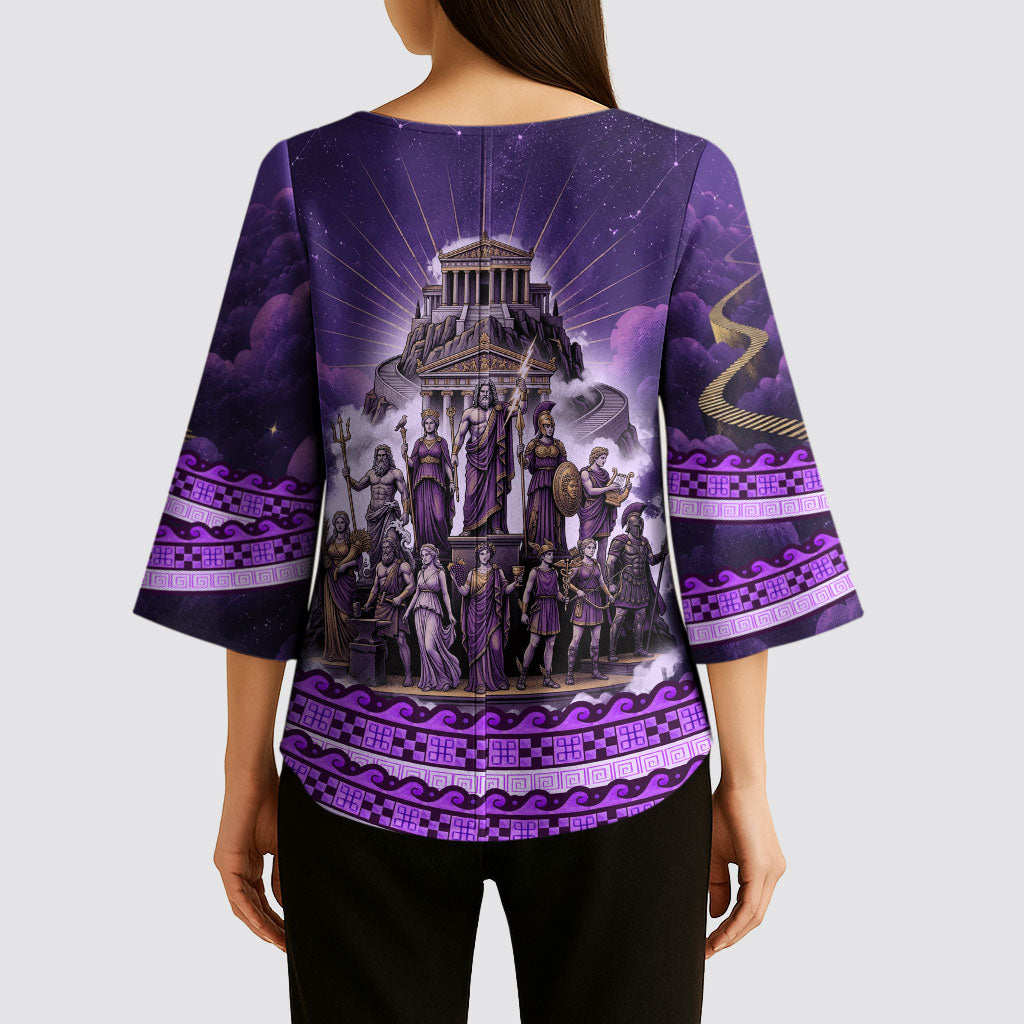 Twelve Olympians Kimono Sleeve Blouse Gods Of Mount Olympus Greek Mythology