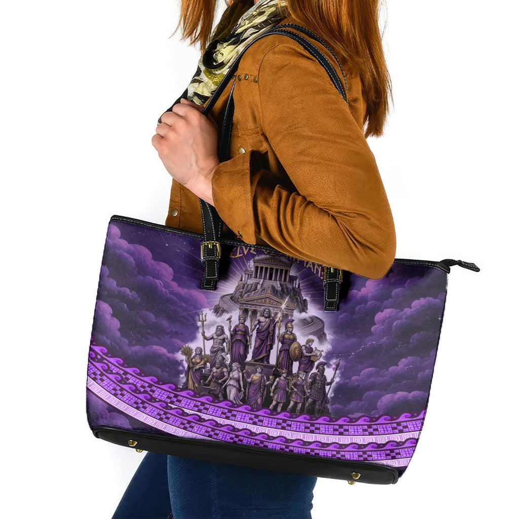 Twelve Olympians Leather Tote Bag Gods Of Mount Olympus Greek Mythology