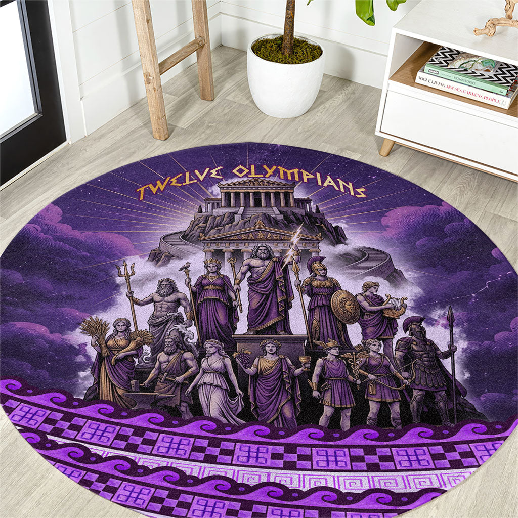 Twelve Olympians Round Carpet Gods Of Mount Olympus Greek Mythology