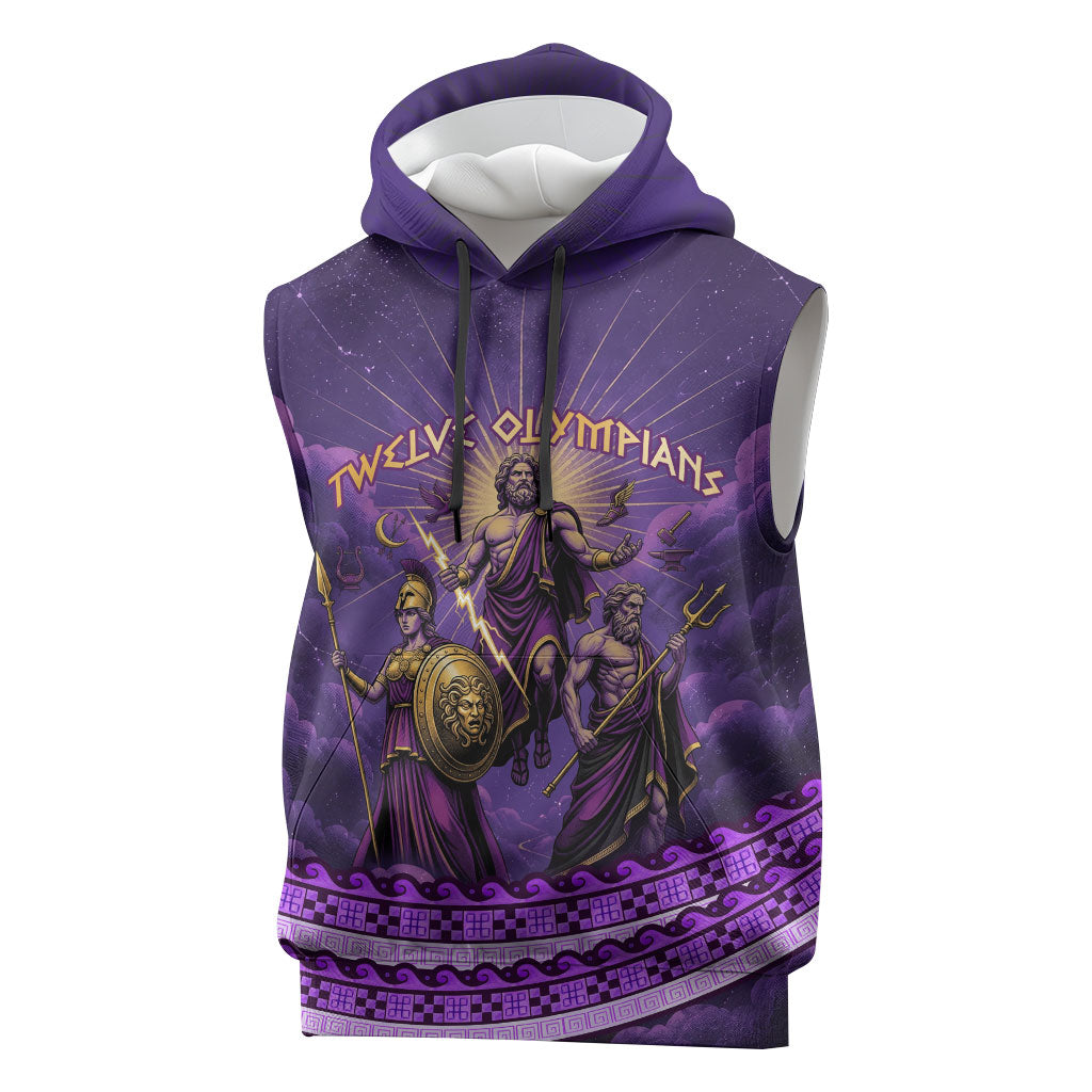 Twelve Olympians Sleeveless Hoodie Gods Of Mount Olympus Greek Mythology