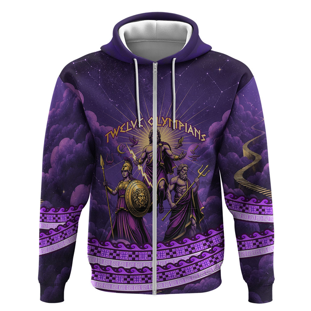 Twelve Olympians Zip Hoodie Gods Of Mount Olympus Greek Mythology