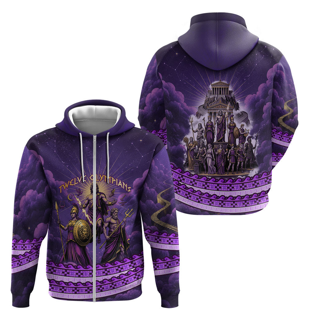 Twelve Olympians Zip Hoodie Gods Of Mount Olympus Greek Mythology
