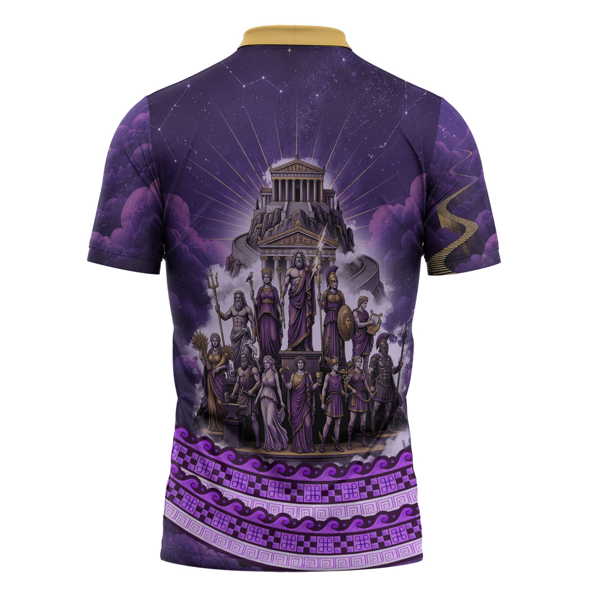 Twelve Olympians Zipper Polo Shirt Gods Of Mount Olympus Greek Mythology