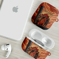 Twelve Olympians AirPods Case Greek Gods Graphic With Greek Amphora Vase And Parthenon Art