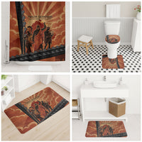Twelve Olympians Bathroom Set Greek Gods Graphic With Greek Amphora Vase And Parthenon Art