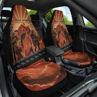 Twelve Olympians Car Seat Cover Greek Gods Graphic With Greek Amphora Vase And Parthenon Art