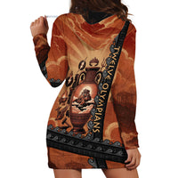 Twelve Olympians Hoodie Dress Greek Gods Graphic With Greek Amphora Vase And Parthenon Art