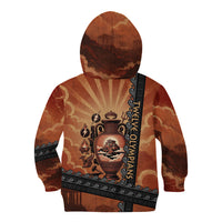 Twelve Olympians Kid Hoodie Greek Gods Graphic With Greek Amphora Vase And Parthenon Art