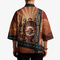 Twelve Olympians Kimono Greek Gods Graphic With Greek Amphora Vase And Parthenon Art