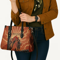 Twelve Olympians Leather Bag Greek Gods Graphic With Greek Amphora Vase And Parthenon Art