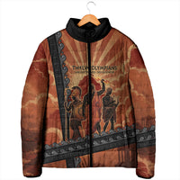 Twelve Olympians Padded Jacket Greek Gods Graphic With Greek Amphora Vase And Parthenon Art