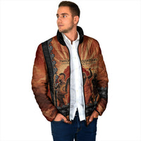 Twelve Olympians Padded Jacket Greek Gods Graphic With Greek Amphora Vase And Parthenon Art