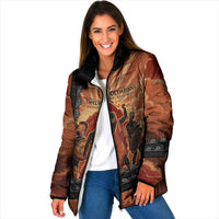 Twelve Olympians Padded Jacket Greek Gods Graphic With Greek Amphora Vase And Parthenon Art