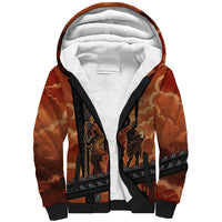 Twelve Olympians Sherpa Hoodie Greek Gods Graphic With Greek Amphora Vase And Parthenon Art