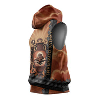 Twelve Olympians Sleeveless Hoodie Greek Gods Graphic With Greek Amphora Vase And Parthenon Art