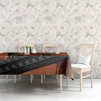 Twelve Olympians Tablecloth Greek Gods Graphic With Greek Amphora Vase And Parthenon Art