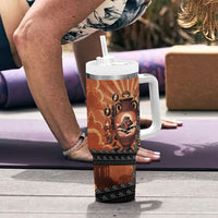 Twelve Olympians Tumbler With Handle Greek Gods Graphic With Greek Amphora Vase And Parthenon Art