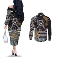 polynesian-pitbull-couples-matching-off-the-shoulder-long-sleeve-dress-and-long-sleeve-button-shirts-polynesian-pattern-and-pitbull