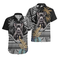 Polynesian Pitbull Hawaiian Shirt Polynesian Pattern And Pitbull - Wonder Print Shop