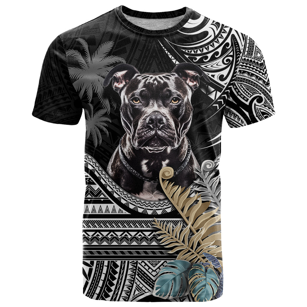 Polynesian Pitbull T Shirt Polynesian Pattern And Pitbull - Wonder Print Shop