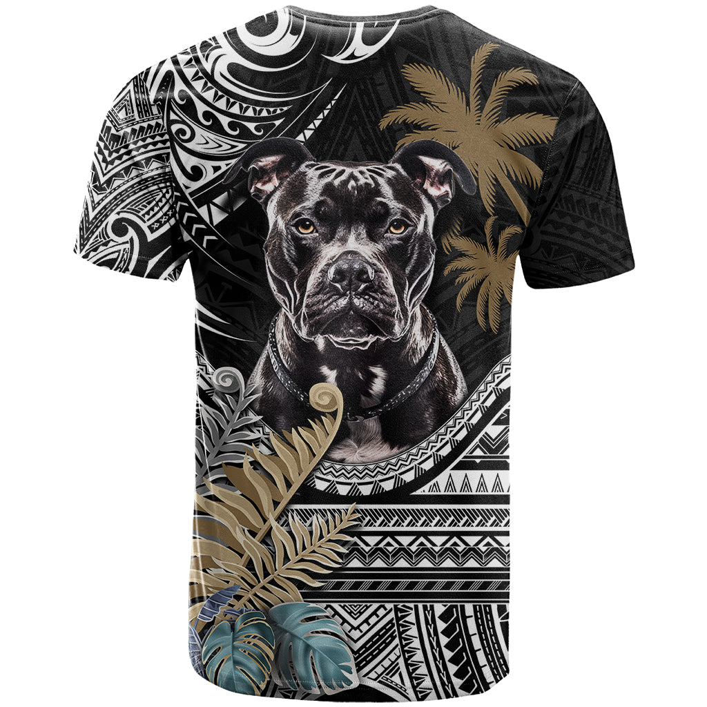 Polynesian Pitbull T Shirt Polynesian Pattern And Pitbull - Wonder Print Shop