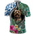 Polynesian Yorkshire Terrier Polo Shirt Polynesian Pattern And Yorkshire Terrier - Wonder Print Shop