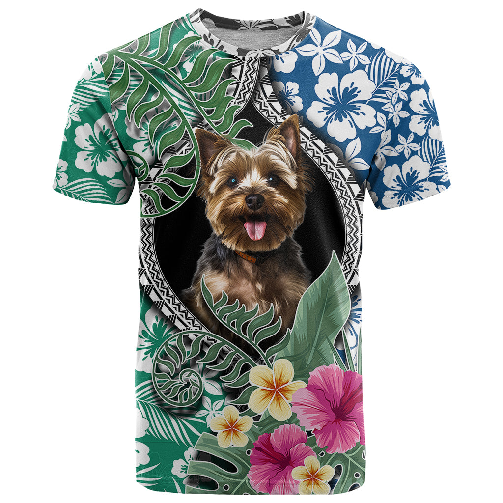 Polynesian Yorkshire Terrier T Shirt Polynesian Pattern And Yorkshire Terrier - Wonder Print Shop