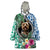 Polynesian Yorkshire Terrier Wearable Blanket Hoodie Polynesian Pattern And Yorkshire Terrier - Wonder Print Shop