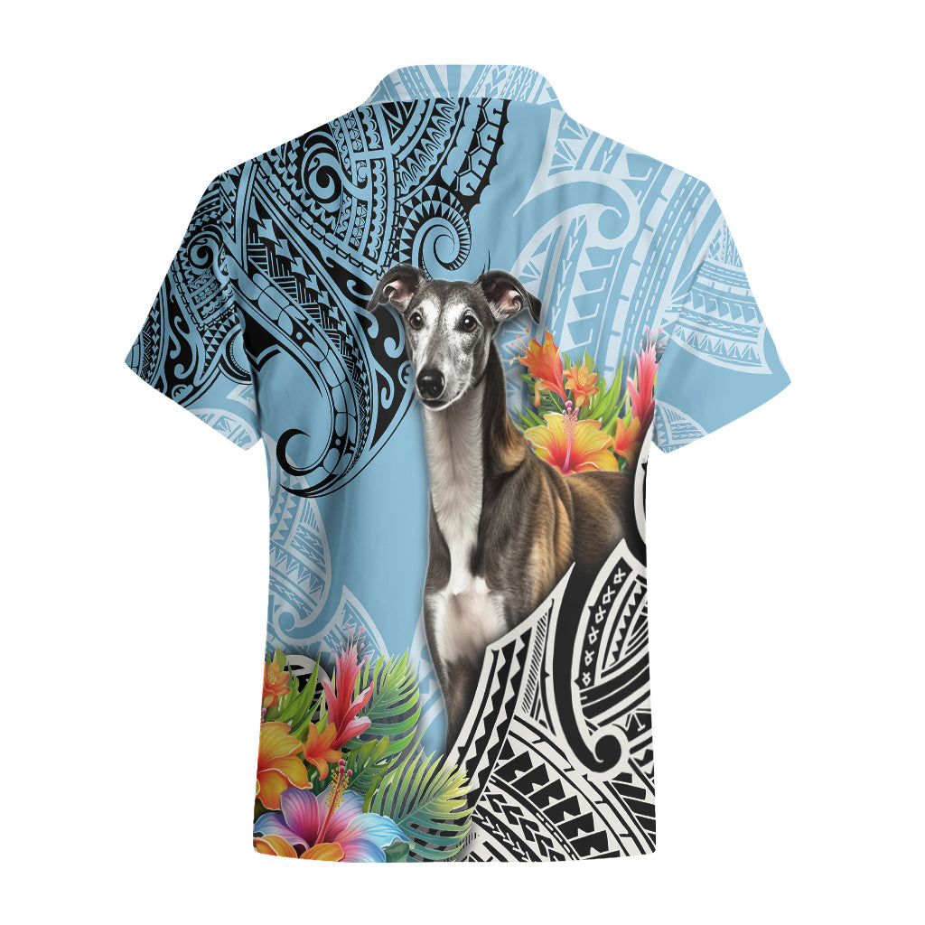 Polynesian Greyhound Hawaiian Shirt Polynesian Pattern And Greyhound - Wonder Print Shop
