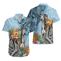 Polynesian Greyhound Hawaiian Shirt Polynesian Pattern And Greyhound - Wonder Print Shop